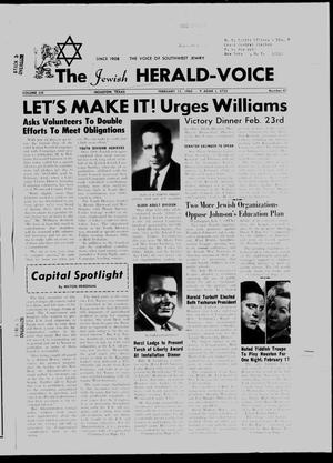 Primary view of object titled 'The Jewish Herald-Voice (Houston, Tex.), Vol. 59, No. 47, Ed. 1 Thursday, February 11, 1965'.
