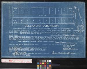 Primary view of object titled '[Plat of Dellanera Subdivision, Hitchcock 1954]'.