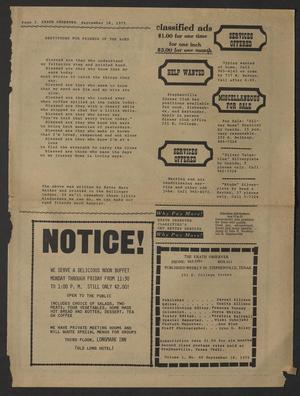 Primary view of object titled 'The Erath Observer (Stephenville, Tex.), Vol. [1], No. [46], Ed. 1 Thursday, September 18, 1975'.