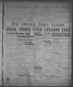 Primary view of object titled 'The Orange Daily Leader (Orange, Tex.), Vol. 8, No. 287, Ed. 1 Sunday, December 3, 1922'.