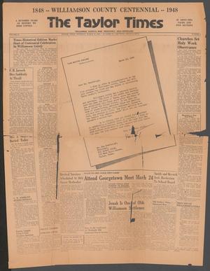 The Taylor Times (Taylor, Tex.), Vol. 9, No. 2, Ed. 1 Thursday, March 18, 1948