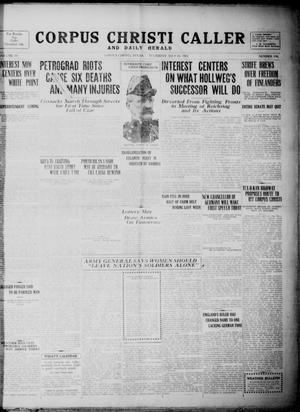 Primary view of object titled 'Corpus Christi Caller and Daily Herald (Corpus Christi, Tex.), Vol. 19, No. 190, Ed. 1, Thursday, July 19, 1917'.