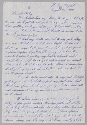 Primary view of object titled '[Letter from Joe Davis to Catherine Davis - August 25, 1944]'.