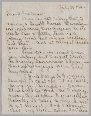 Primary view of object titled '[Letter from Catherine Davis to Joe Davis - July 26, 1944]'.