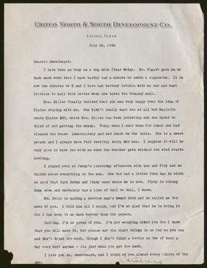 Primary view of object titled '[Letter from Catherine Davis to Joe Davis - July 24, 1944]'.