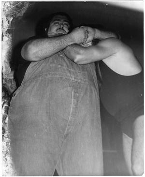 Primary view of object titled 'Haystacks Calhoun and a Competitor'.