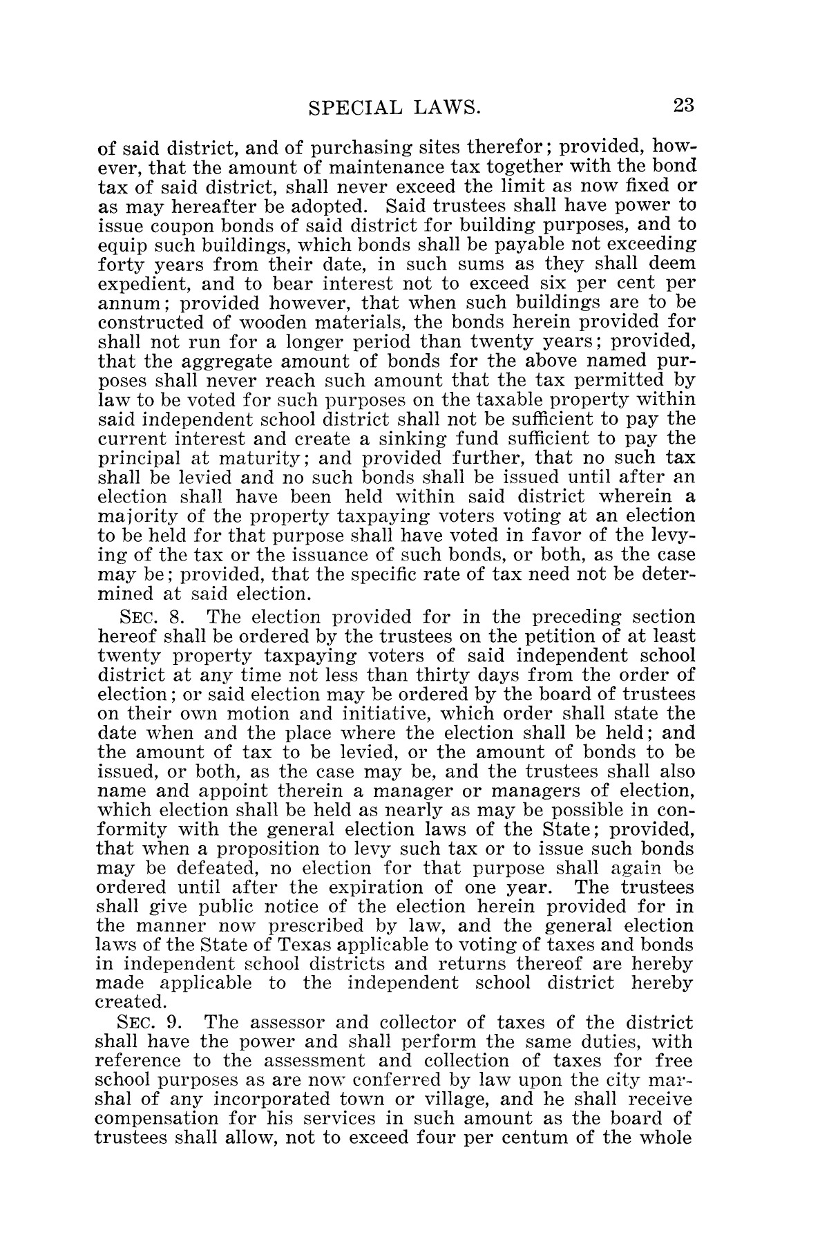 The Laws of Texas, 1925 [Volume 23]
                                                
                                                    [Sequence #]: 35 of 822
                                                