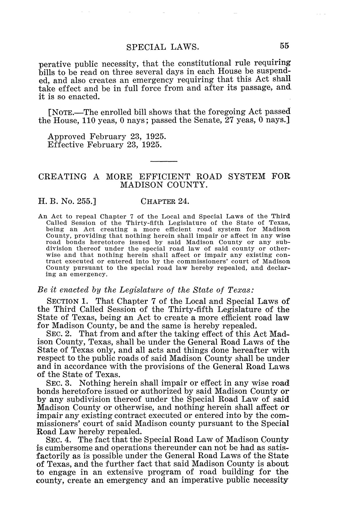 The Laws of Texas, 1925 [Volume 23]
                                                
                                                    [Sequence #]: 67 of 822
                                                