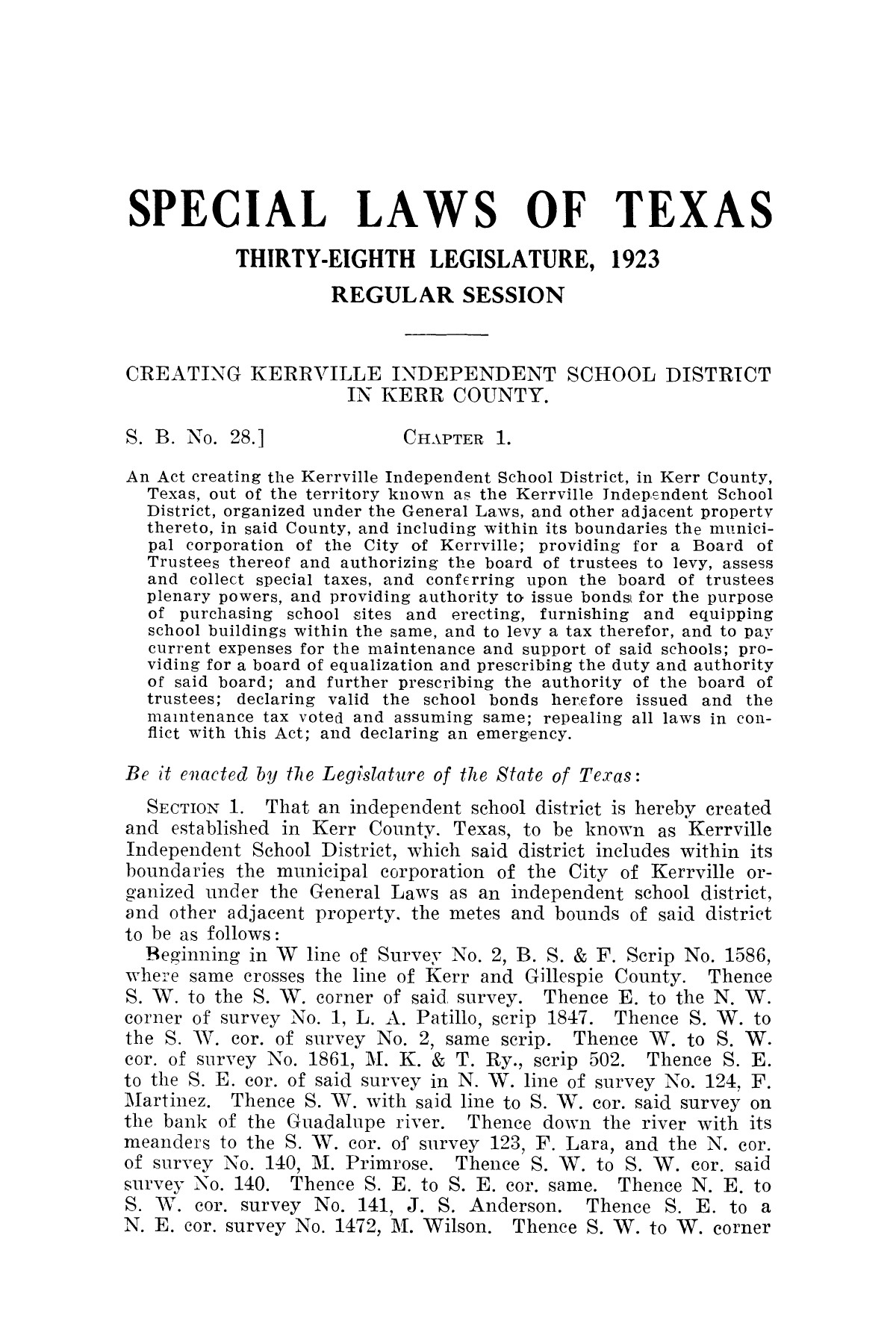 The Laws of Texas, 1923-1925 [Volume 22]
                                                
                                                    [Sequence #]: 13 of 1648
                                                