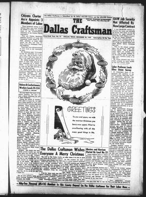 Primary view of object titled 'The Dallas Craftsman (Dallas, Tex.), Vol. 46, No. 31, Ed. 1 Friday, December 25, 1959'.
