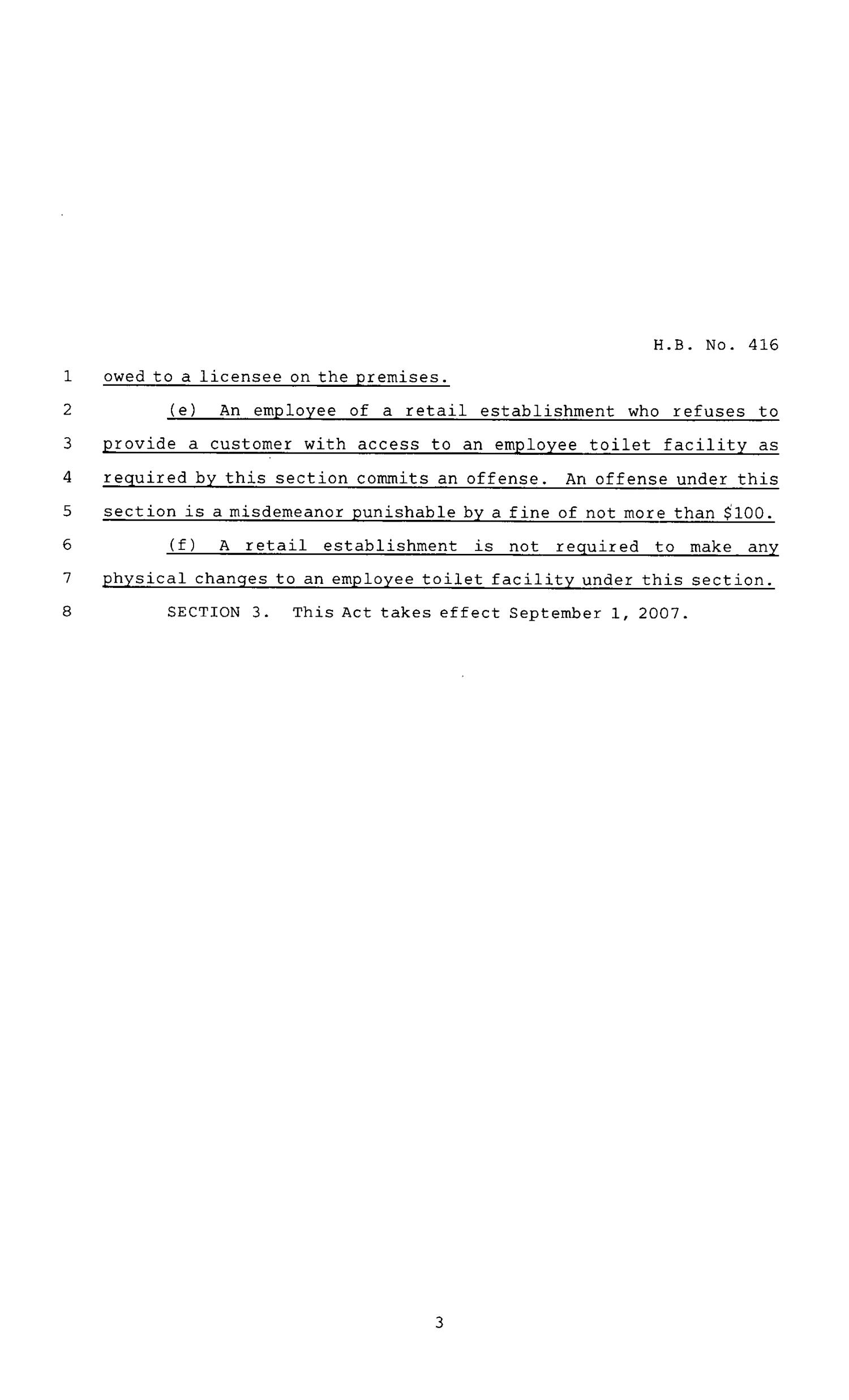 80th Texas Legislature, Regular Session, House Bill 416, Chapter 613
                                                
                                                    [Sequence #]: 3 of 5
                                                