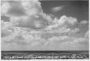 Primary view of object titled '48 Ship [Airplane] Formation Over Randolph Field, Texas'.