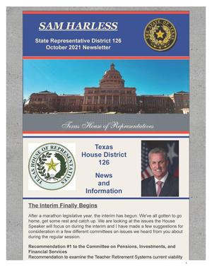 Primary view of object titled 'Newsletter of Texas State Representative Sam Harless: [November] 2021'.