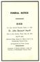 Thumbnail image of item number 1 in: '[Funeral Notice for John Bennett Herff, March 11, 1959['.