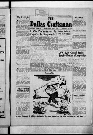 Primary view of object titled 'The Dallas Craftsman (Dallas, Tex.), Vol. 54, No. 52, Ed. 1 Friday, May 24, 1968'.