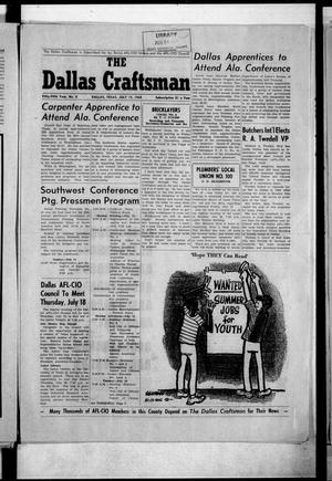 Primary view of object titled 'The Dallas Craftsman (Dallas, Tex.), Vol. 55, No. 8, Ed. 1 Friday, July 19, 1968'.