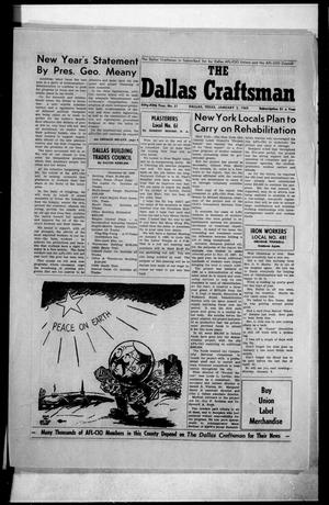 Primary view of object titled 'The Dallas Craftsman (Dallas, Tex.), Vol. 55, No. 31, Ed. 1 Friday, January 3, 1969'.