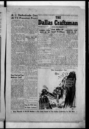 Primary view of object titled 'The Dallas Craftsman (Dallas, Tex.), Vol. 56, No. 36, Ed. 1 Friday, February 6, 1970'.
