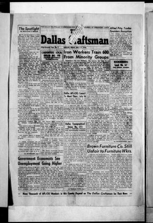 Primary view of object titled 'The Dallas Craftsman (Dallas, Tex.), Vol. 57, No. 7, Ed. 1 Friday, July 17, 1970'.