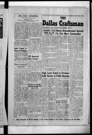 Primary view of object titled 'The Dallas Craftsman (Dallas, Tex.), Vol. 57, No. 25, Ed. 1 Friday, November 20, 1970'.