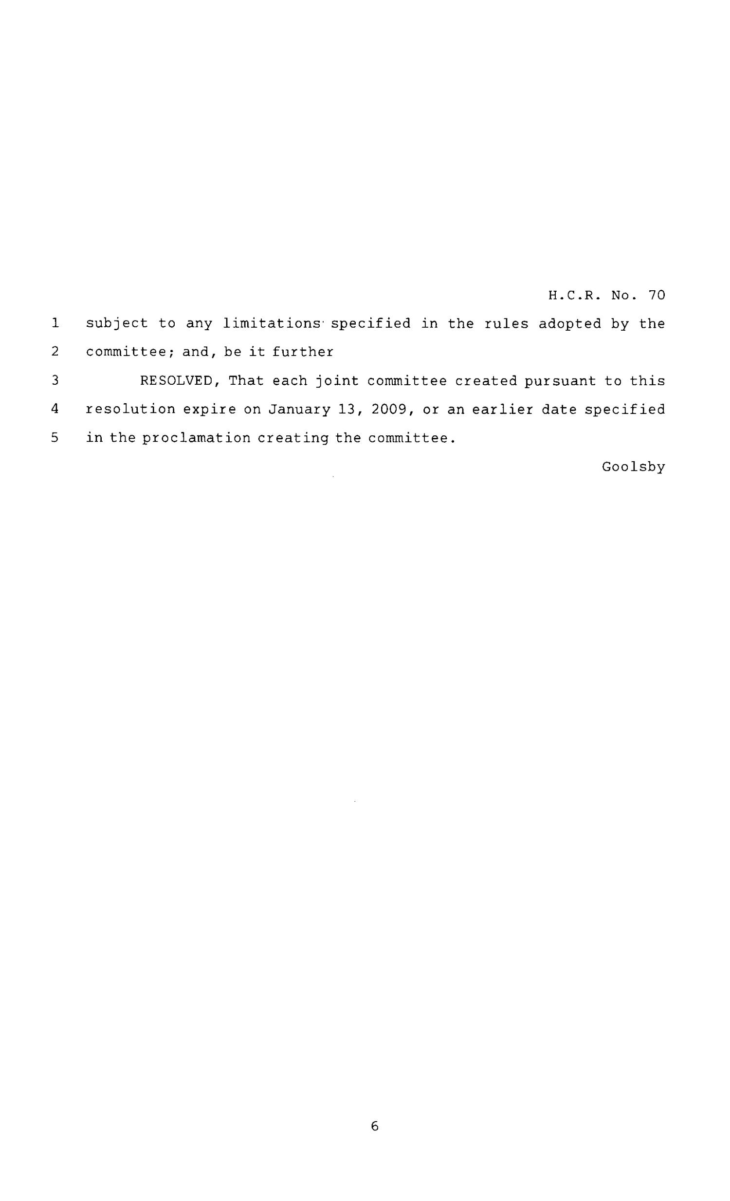 80th Texas Legislature, Regular Session, House Concurrent Resolution 70
                                                
                                                    [Sequence #]: 6 of 7
                                                
