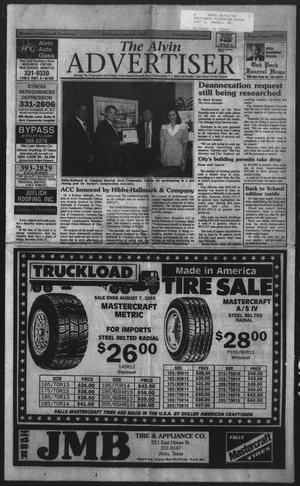 Primary view of object titled 'The Alvin Advertiser (Alvin, Tex.), Ed. 1 Wednesday, August 4, 1993'.