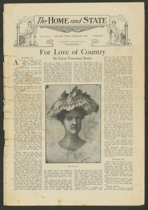 Primary view of object titled 'The Home and State (Dallas, Tex.), Vol. 5, No. 4, Ed. 1 Thursday, February 1, 1906'.