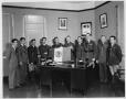 Thumbnail image of item number 1 in: '[American and Mexican Air Force Officials Holding Mexican Air Force Flag]'.