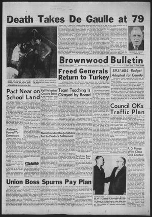 Primary view of object titled 'Brownwood Bulletin (Brownwood, Tex.), Vol. 71, No. 23, Ed. 1 Tuesday, November 10, 1970'.