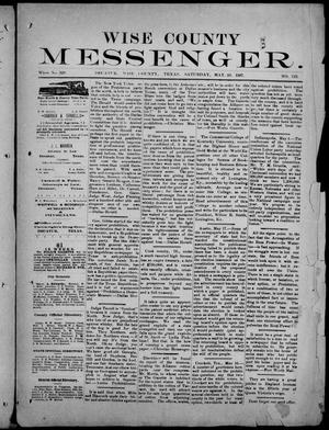 Primary view of object titled 'Wise County Messenger. (Decatur, Tex.), No. 122, Ed. 1 Saturday, May 28, 1887'.