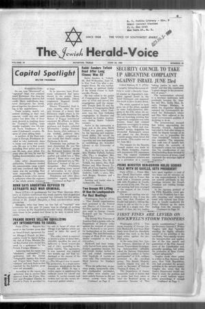 Primary view of object titled 'The Jewish Herald-Voice (Houston, Tex.), Vol. 55, No. 13, Ed. 1 Thursday, June 23, 1960'.