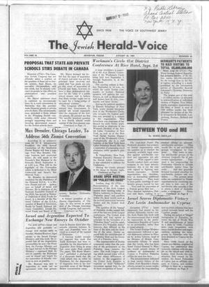 Primary view of object titled 'The Jewish Herald-Voice (Houston, Tex.), Vol. 55, No. 22, Ed. 1 Thursday, August 25, 1960'.