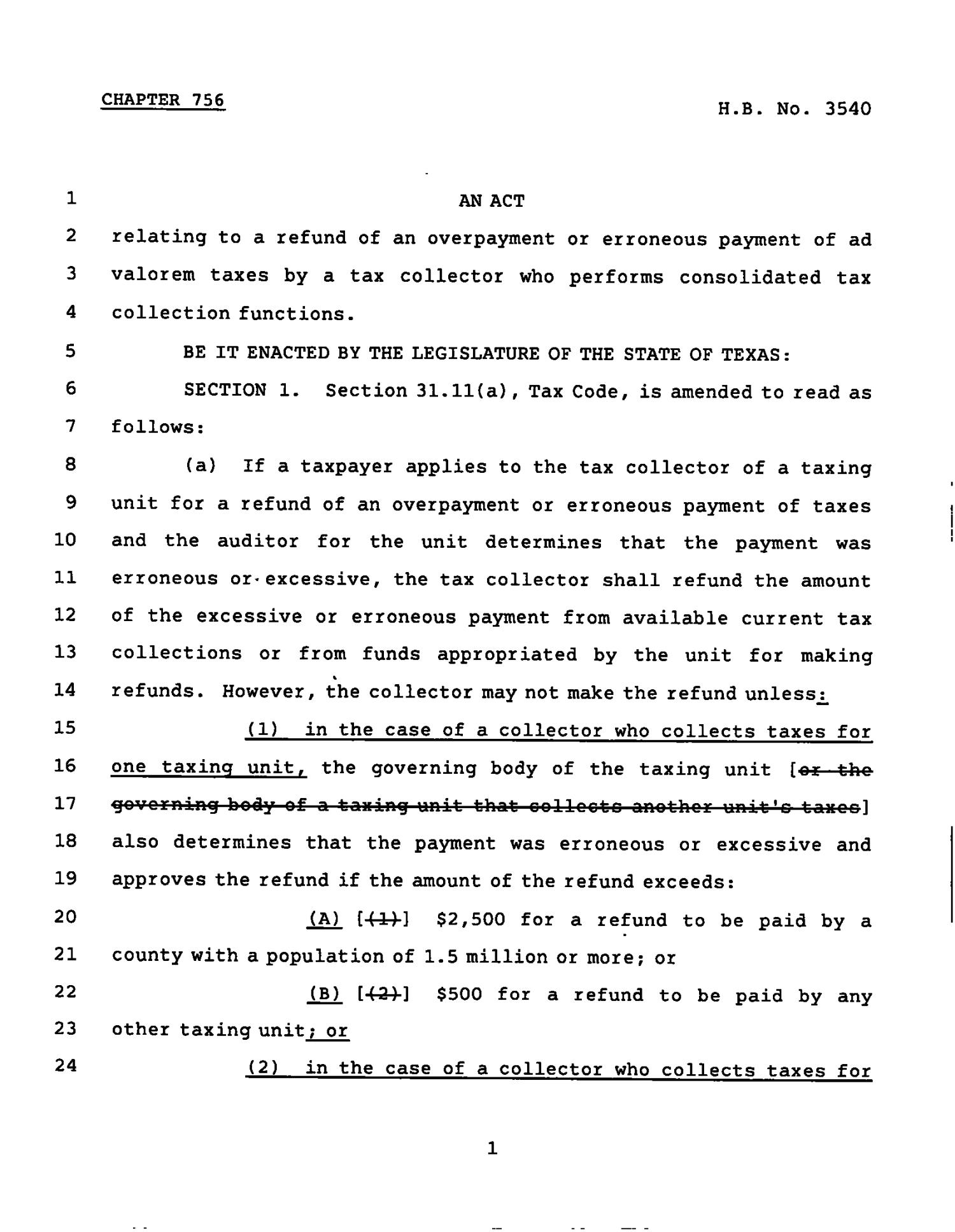 78th Texas Legislature, Regular Session, House Bill 3540, Chapter 756
                                                
                                                    [Sequence #]: 1 of 3
                                                