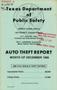 Report: Texas Auto Theft Report: December 1986