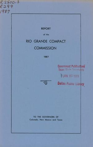 Primary view of object titled 'Report of the Rio Grande Compact Commission: 1987'.