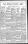 Thumbnail image of item number 1 in: 'San Antonio Daily Light. (San Antonio, Tex.), Vol. 8, No. 51, Ed. 1 Saturday, March 17, 1888'.