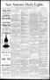 Thumbnail image of item number 1 in: 'San Antonio Daily Light. (San Antonio, Tex.), Vol. 9, No. 223, Ed. 1 Friday, October 11, 1889'.