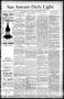 Thumbnail image of item number 1 in: 'San Antonio Daily Light. (San Antonio, Tex.), Vol. 9, No. 275, Ed. 1 Monday, December 16, 1889'.