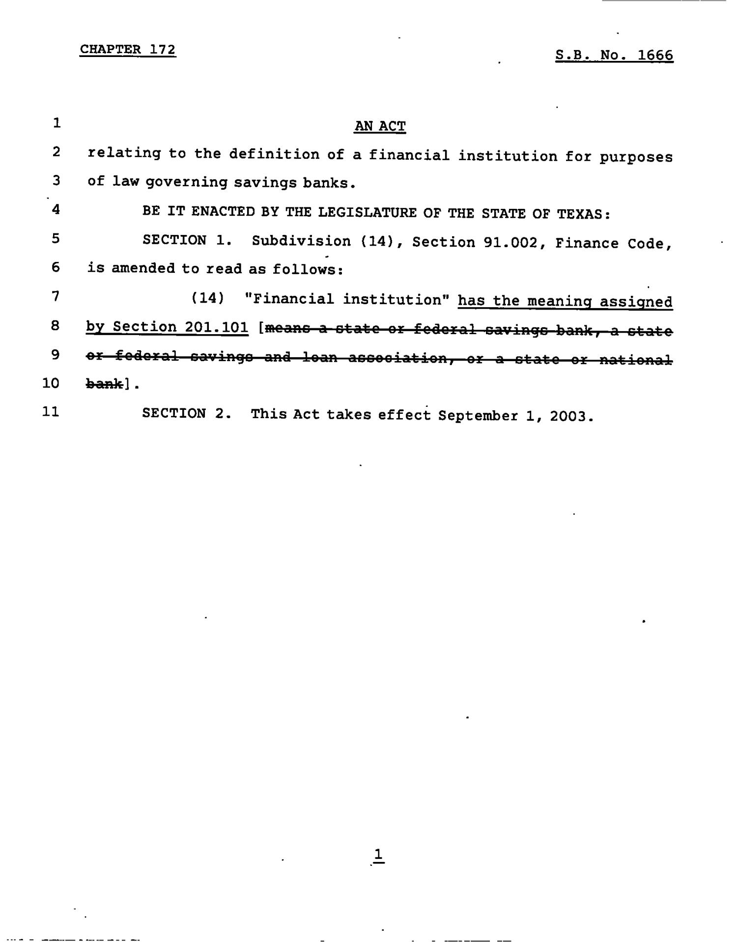 78th Texas Legislature, Regular Session, Senate Bill 1666, Chapter 172
                                                
                                                    [Sequence #]: 1 of 2
                                                