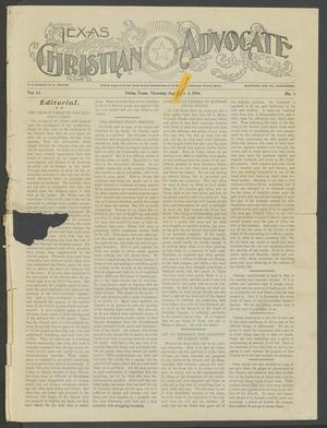 Primary view of object titled 'Texas Christian Advocate (Dallas, Tex.), Vol. 51, No. 3, Ed. 1 Thursday, September 8, 1904'.