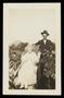 Photograph: [Uncle Rollin and Aunt Dolly Stirman in the flowers at top of high sc…