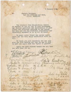 Primary view of object titled '[Bougainville Evacuee Letter]'.