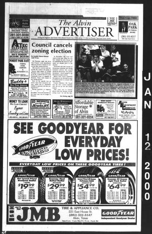 Primary view of object titled 'The Alvin Advertiser (Alvin, Tex.), Ed. 1 Wednesday, January 12, 2000'.