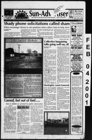Primary view of object titled 'Alvin Sun-Advertiser (Alvin, Tex.), Vol. 110, No. 10, Ed. 1 Sunday, February 4, 2001'.
