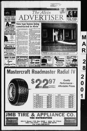 Primary view of object titled 'The Alvin Advertiser (Alvin, Tex.), Ed. 1 Wednesday, March 28, 2001'.