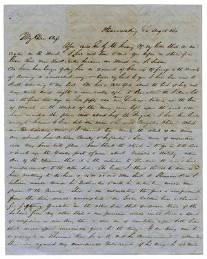 Primary view of object titled '[Letter from David Fentress to his wife Clara, August 16, 1864]'.