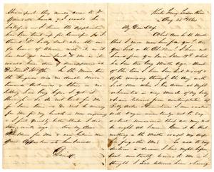 Primary view of object titled '[Letter from David Fentress to his wife Clara, August 25, 1864]'.