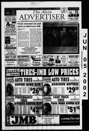 Primary view of object titled 'The Alvin Advertiser (Alvin, Tex.), Ed. 1 Wednesday, June 5, 2002'.