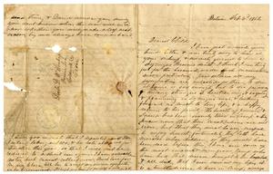 Primary view of object titled '[Letter from Maud C. Fentress to David Fentress, February 3, 1862]'.