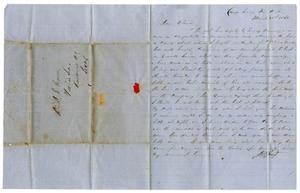 Primary view of object titled '[Letter from David Fentress to his wife Clara, March 31, 1862]'.